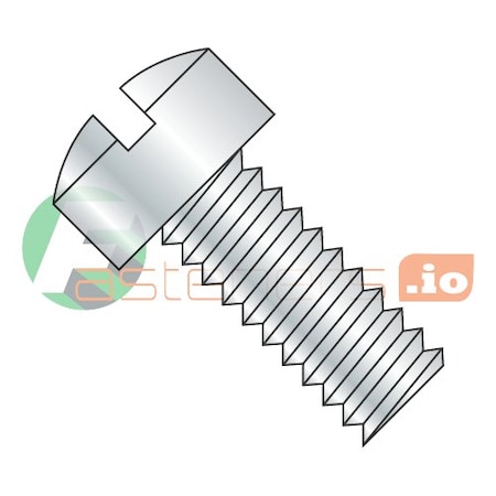 1/4-28 X 1/2 In Slotted Fillister Machine Screw, Zinc Plated Steel, 4000 PK